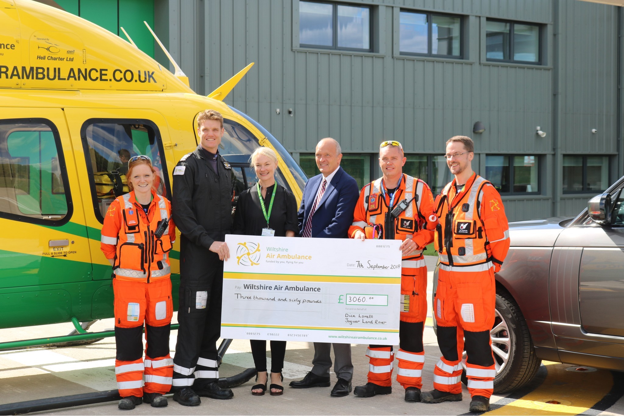 Dick Lovett Land Rover Supports Wiltshire Air Ambulance Dick Lovett Land Rover Supports Wiltshire Air Ambulance