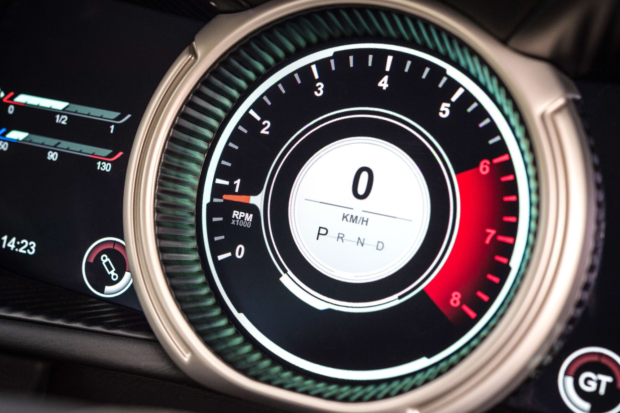 A view from inside the DB11 driver's seat A view from inside the DB11 driver's seat