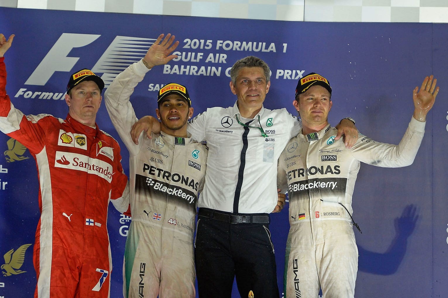 Kimi takes to the podium at the Bahrain Grand Prix Kimi takes to the podium at the Bahrain Grand Prix